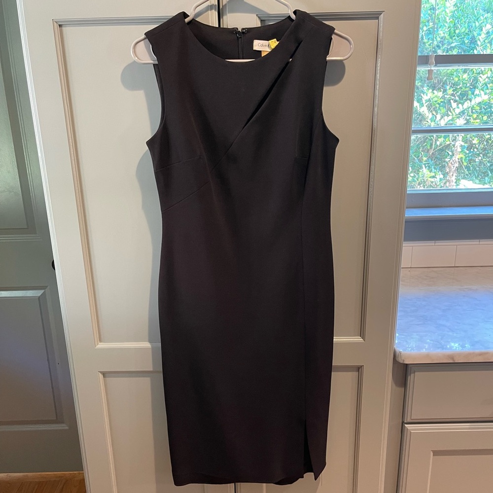 Calvin Klein Women's Sleeveless Dress with Chest and Side Slit